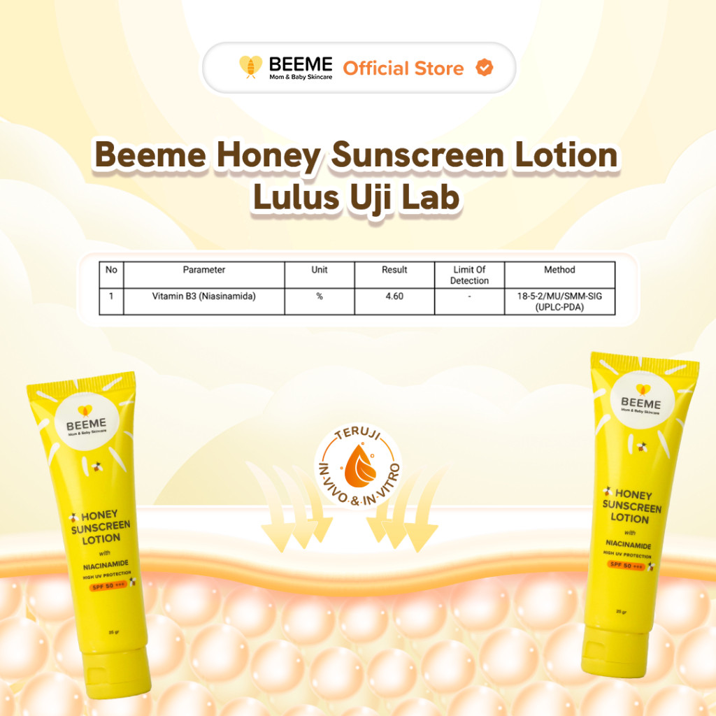 Serikat Raja Lokal Beeme Honey Sunscreen Lotion with Niacinamide