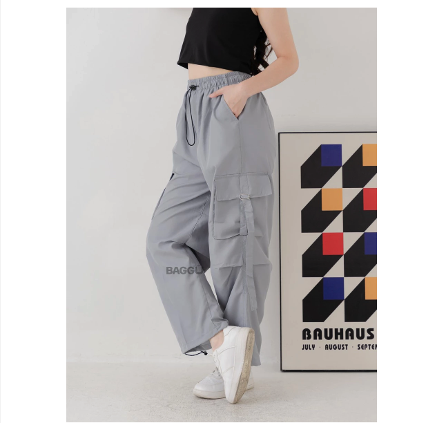 BAGGU Cargo Pants Jennie Grey 2