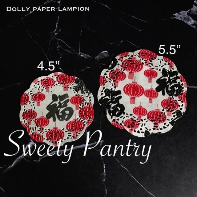  Kertas Renda Motif Lampion Imlek