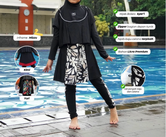 Muslimah Swimwear X Zaneva Swimwear For Kids 5