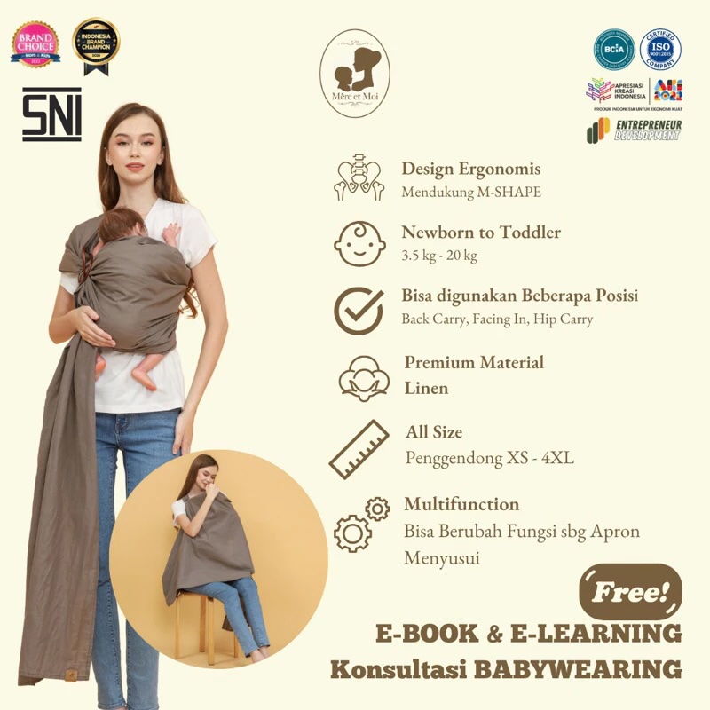  Mère et Moi Ring Sling Linen Series