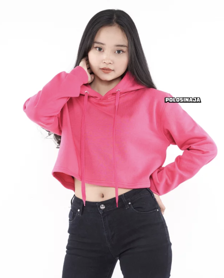 Crop Hoodie - Pink Fanta