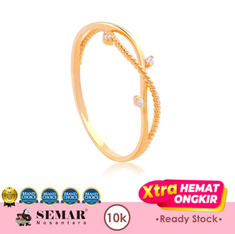 Cincin Emas Camelia Leaf 2