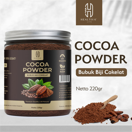 Healtiva Life Healtiva Cocoa Powder Premium 100% Cokelat Bubuk 220  g