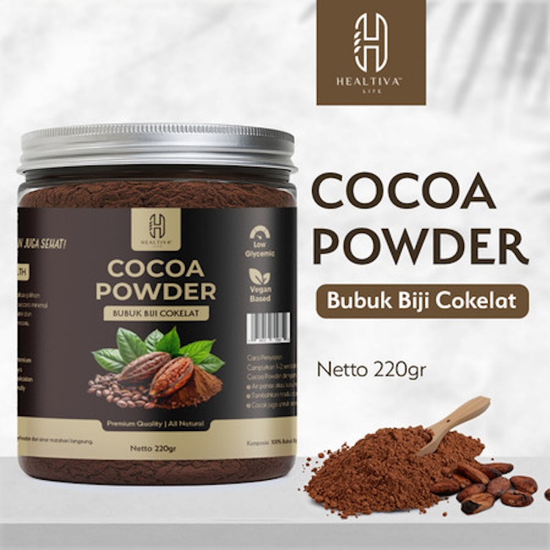 Healtiva Cocoa Powder Premium 100% Cokelat Bubuk 220 g 2