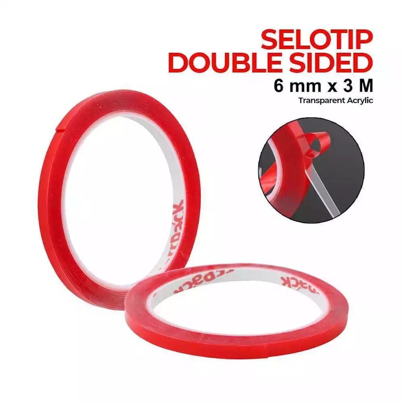 TaffPACK Double Tape Transparent Acrylic 6 mm 2