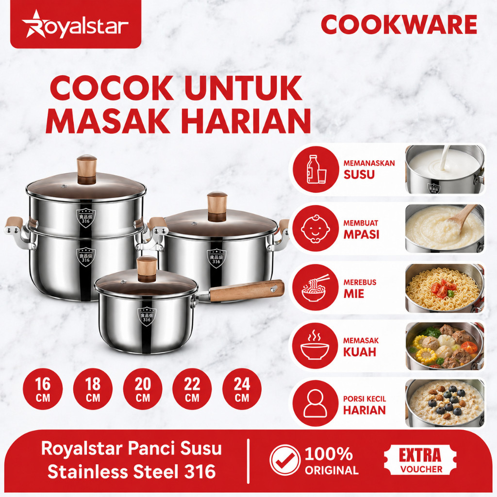 Royalstar Panci Kukus Sup 24cm 4