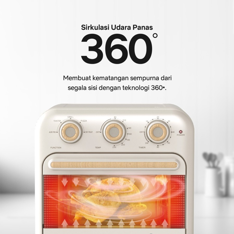 Octa Utama Oxone Retro Air Fryer & Oven OX-276