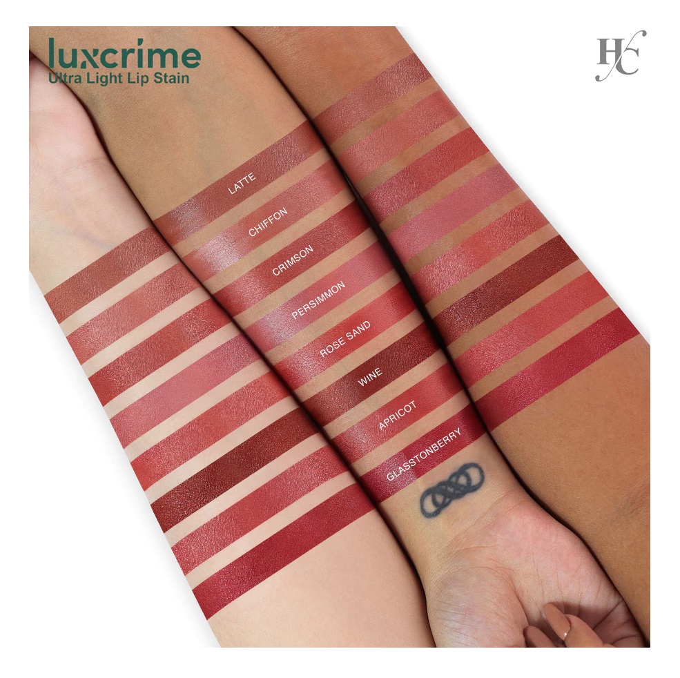 Luxury Cantika Indonesia Luxcrime Ultra Light Lip Stain New Ombre Bundle Latte + Wine
