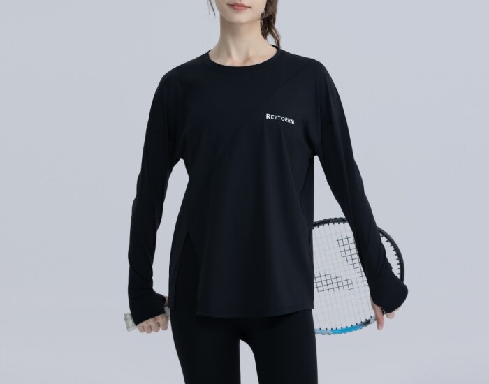  Reytorrm Atasan Olahraga Wanita Lengan Panjang Hijab CX009