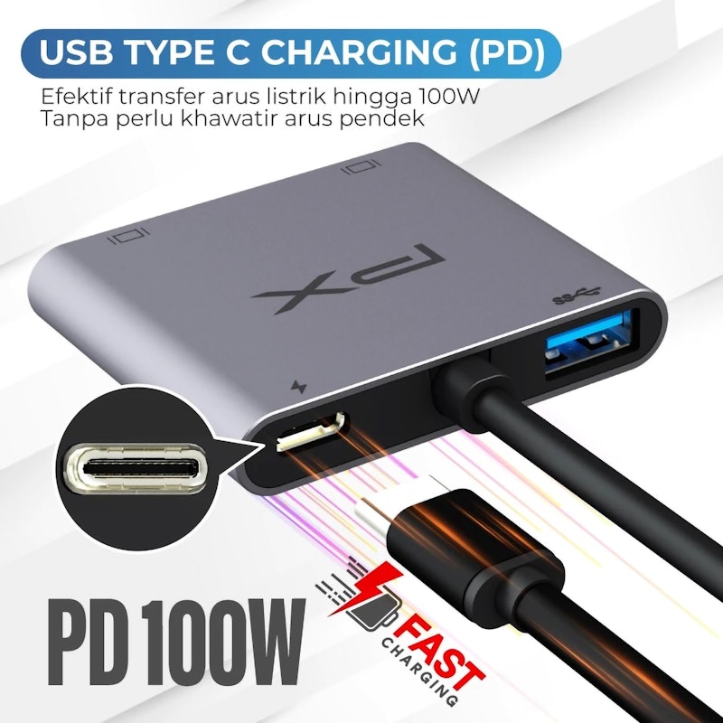 PX USB Type C 3.1 Hub Converter 4 in 1 4