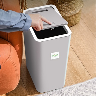 COOGER Tempat Sampah Tutup Aesthetic Multifungsi