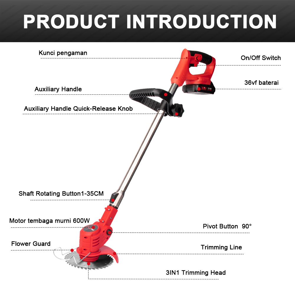 JLD Power Tools JLD Mesin potong rumput 36VF