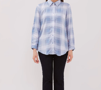 Cipta Adhyabusana DUST Kemeja Andari Kotak Biru Comfease