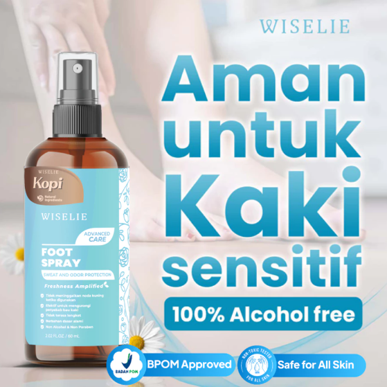 Wiselie Indonesia Gemilang Wiselie Foot Mist Organik Sanitizer Spray Kopi