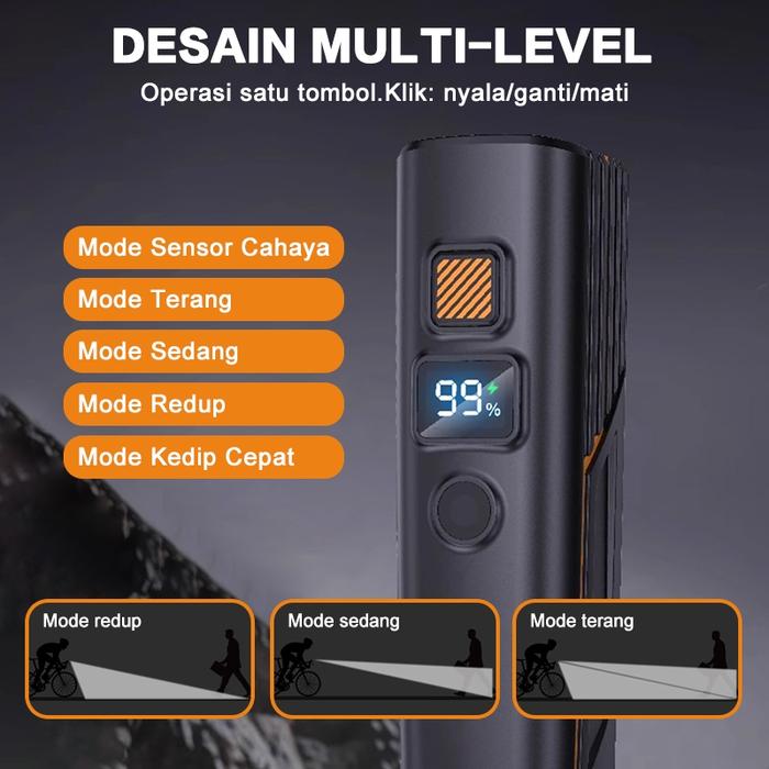 FLAGO Lampu Sepeda Depan 5