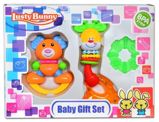 Lusty Bunny Baby Gift Set Rattle
