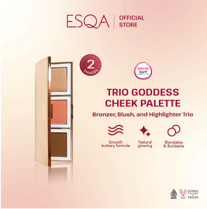 Keva Cosmetics International ESQA Trio Goddess Cheek Palette Athena