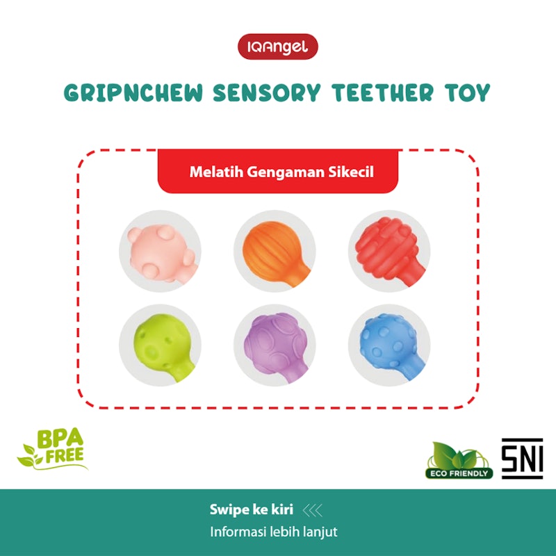 IQAngel Gripnchew Sensory Teether Toy 5