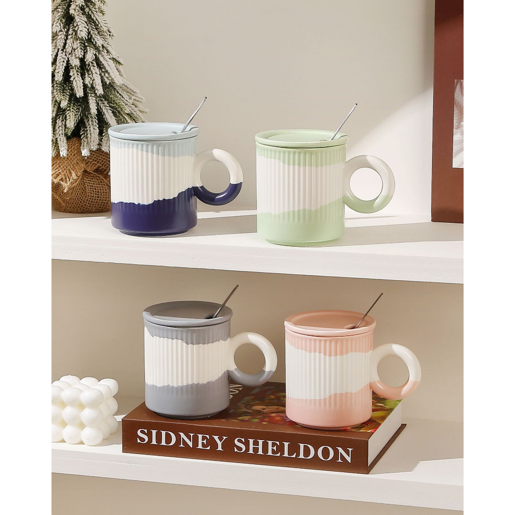Monno Moogu Mug Ceramic Glass w/ Lid 4