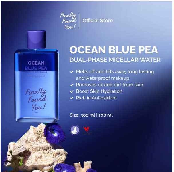 Karya Maharendra Innovation Finally Found You! Ocean Blue Pea Dual-Phase Micellar Water