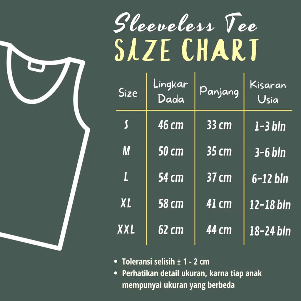  WakaKids Singlet Motif Karakter 