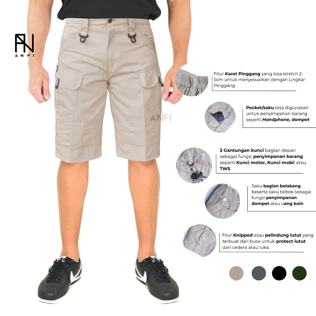 ANFI ANFI Celana Cargo Tactical Pendek Pria