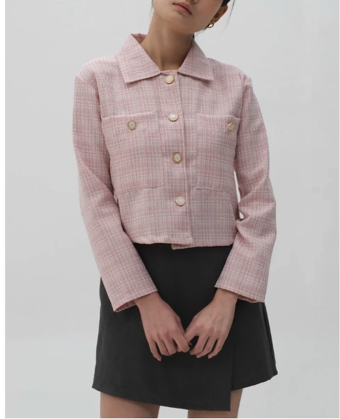  HULM Haerin Blazer Tweed Wanita
