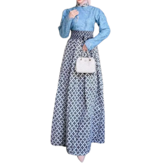 Queen Bee Fashion Dress Kebaya Janggan Brokat Kombinasi Batik