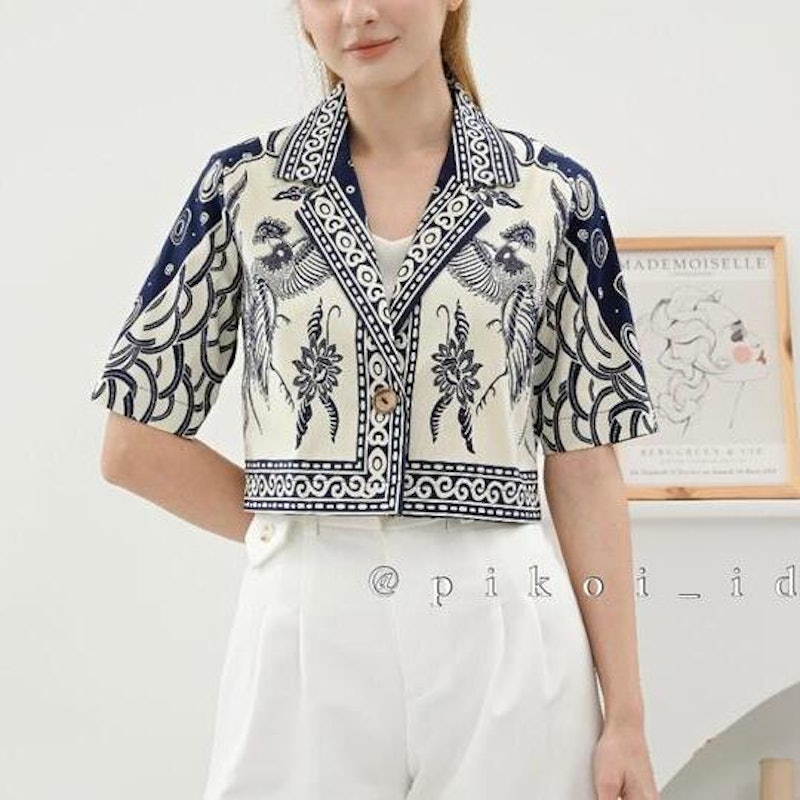 Pikoi_id Atasan Batik Wanita Modern/Crop Top 3