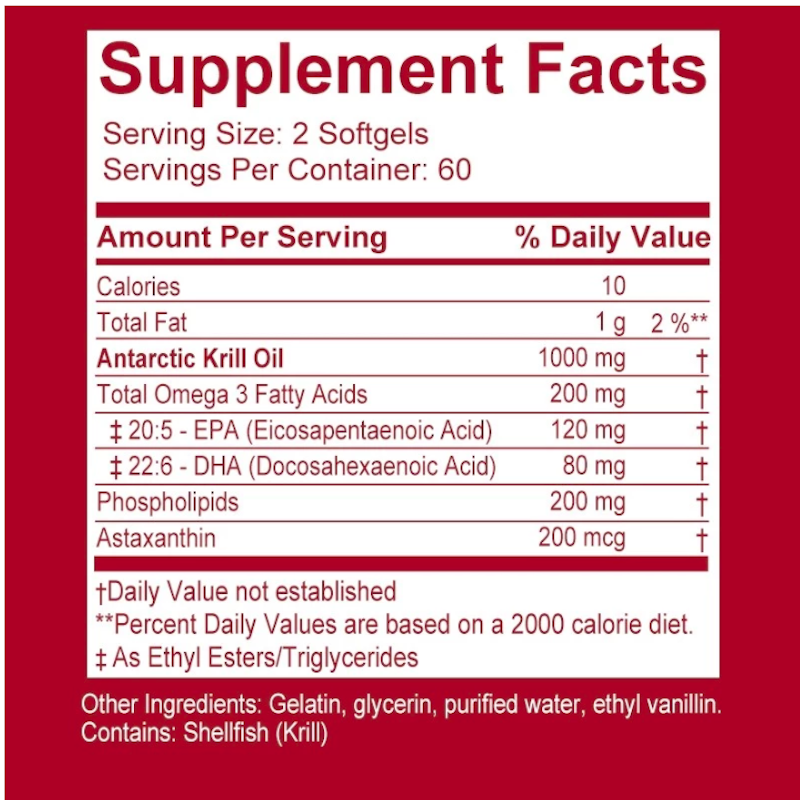 Pslalae Antarctic Krill Oil 1000 mg 120 Softgels 4