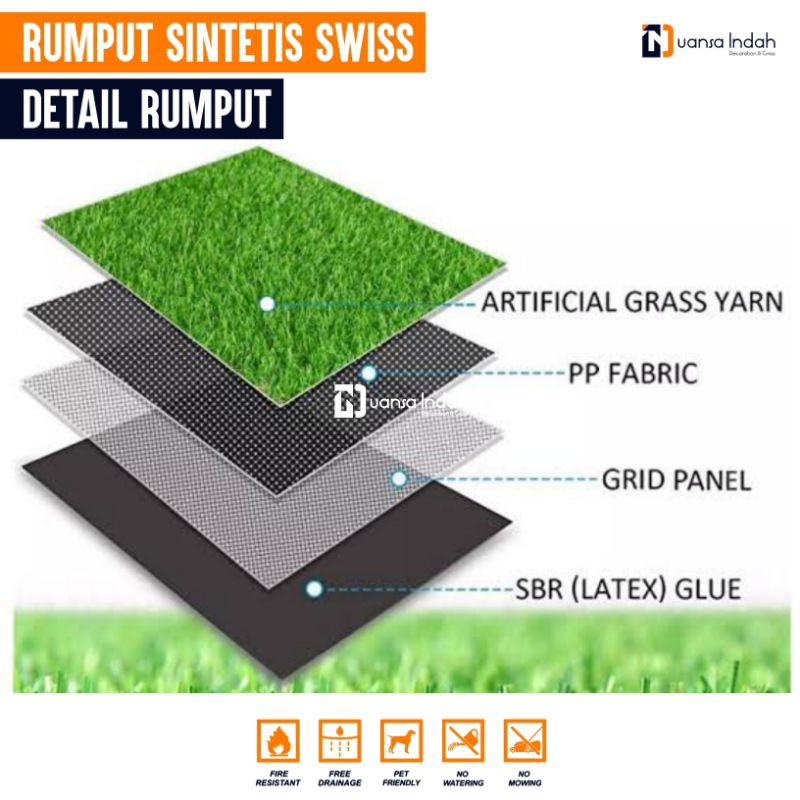  Happy Bembi Rumput Palsu Sintetis Swiss
