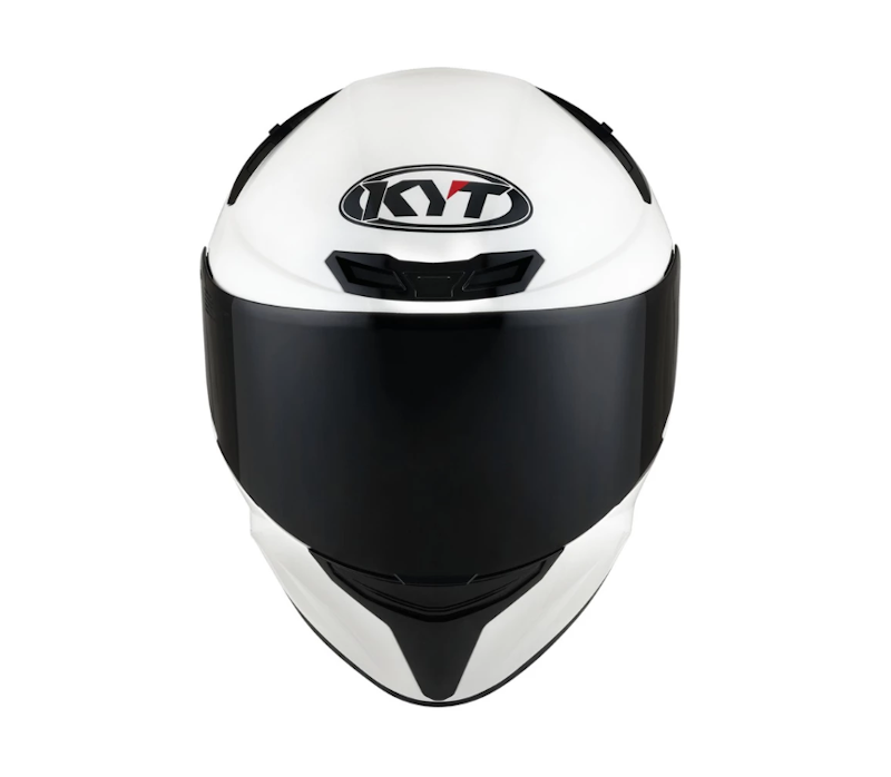 KYT TT Course Plain (Vision Clear) White 2