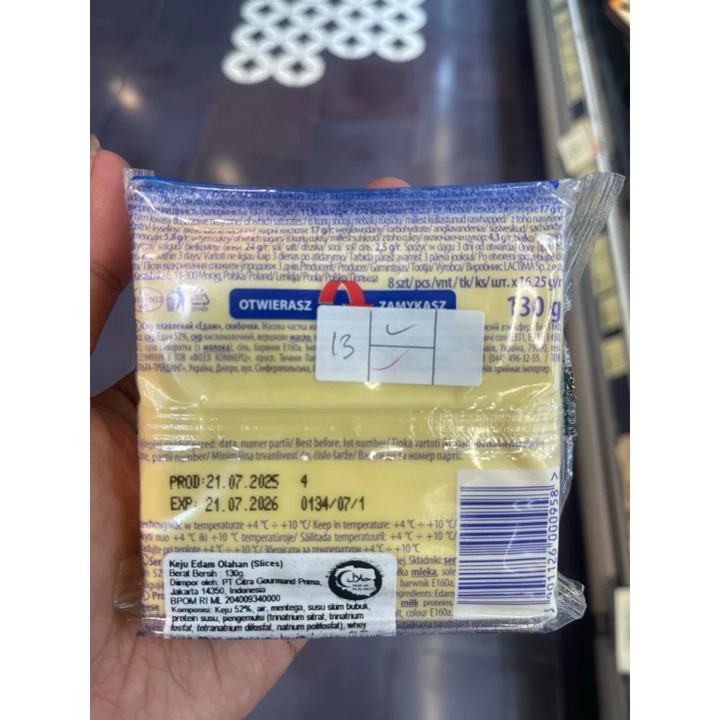 Lactima Cheese Edam Slice
