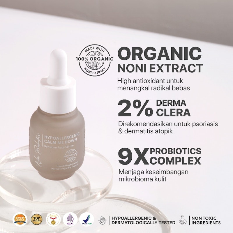 Noni Probiotics Hypoallergenic Calm Me Down Sensitive Face Serum 3