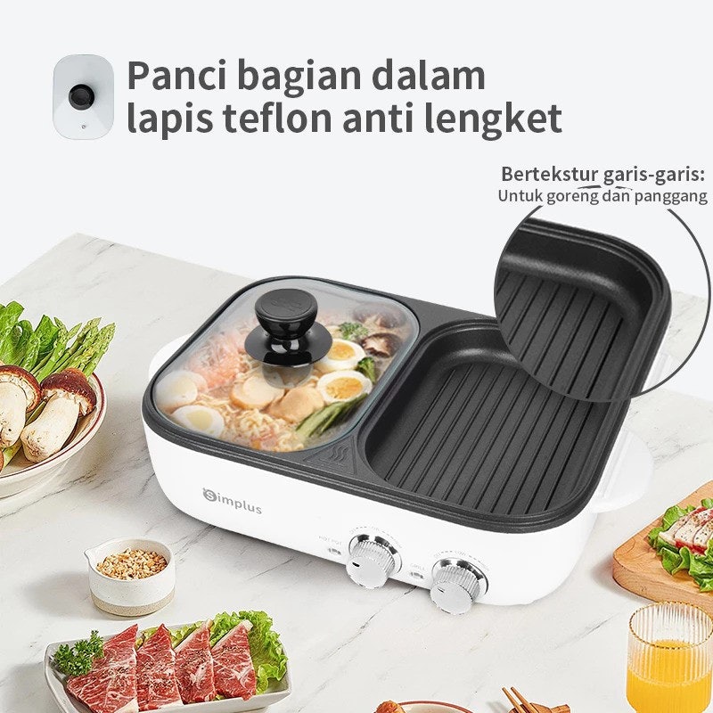 Simplus Pemanggang Elektrik Multifungsi 2in1 4