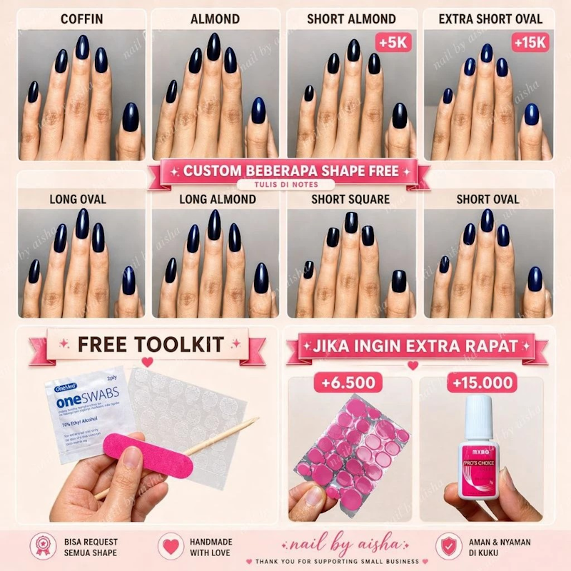 Nail by Aisha Kuku Palsu Handmade Ivory Nude 4