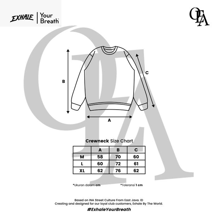  Exhale Crewneck Disconected Black