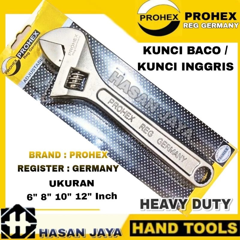 Prohex Adjustable Wrench 8 inch 2