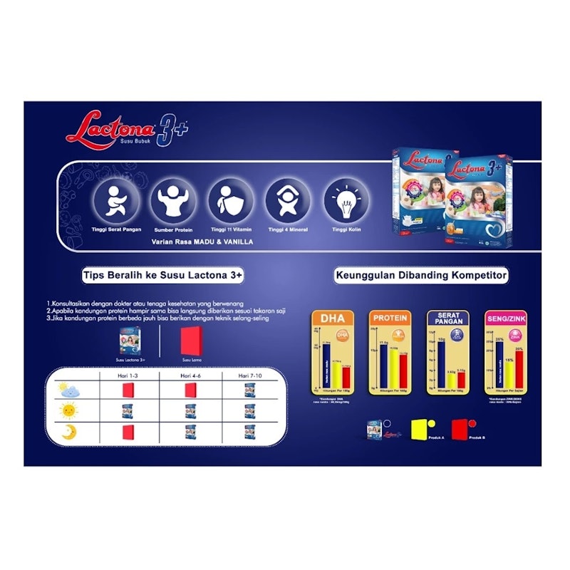 Lactona 3+ Susu Bubuk Rasa Vanila 4