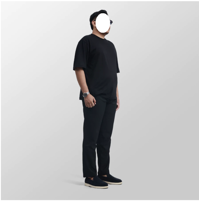  Froyemul Deep Black Trousers Big Size