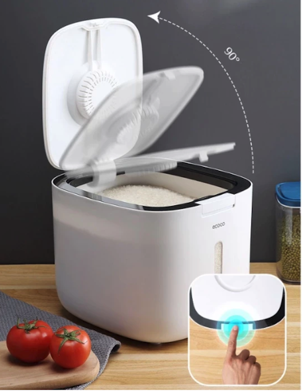 Ecoco Automatic Opening Rice Bucket 5 Kg 2