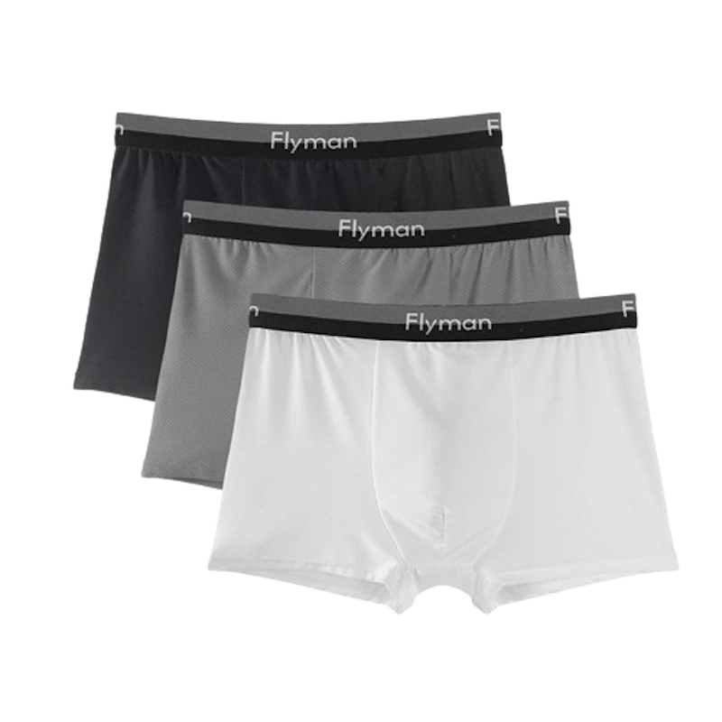 Flyman Nathalie Celana Dalam Boxer Ice Silk Mesh Pria 1