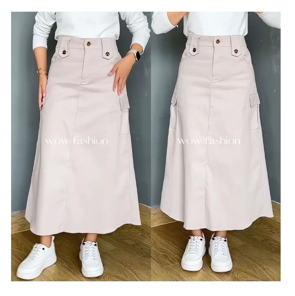  WOW Maira Rok Cargo Skirt Korean Style