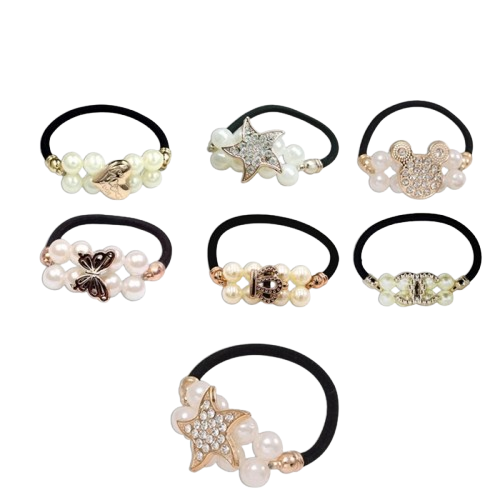 SatuKeluarga Karet Ikat Rambut Mutiara  ｜ C216