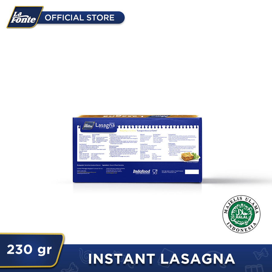 Indofood Sukses Makmur La Fonte Lasagna 230g