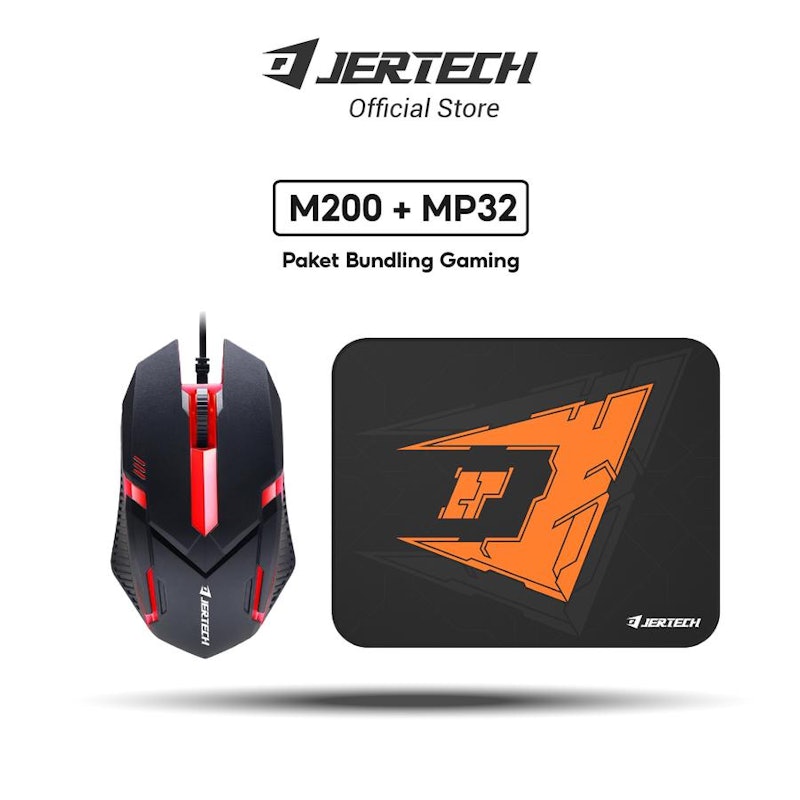 Jertech Bundle Mouse Gaming M200 Plus Mousepad MP32 5