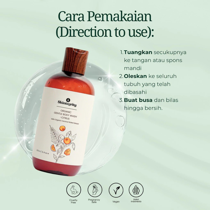 Skintegrity Organic Gentle Body Wash Citrus 5