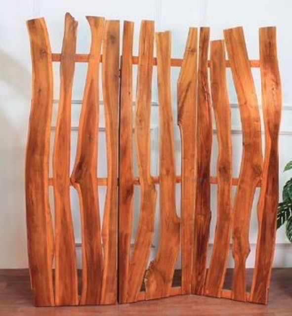 Room Divider Natural Wood