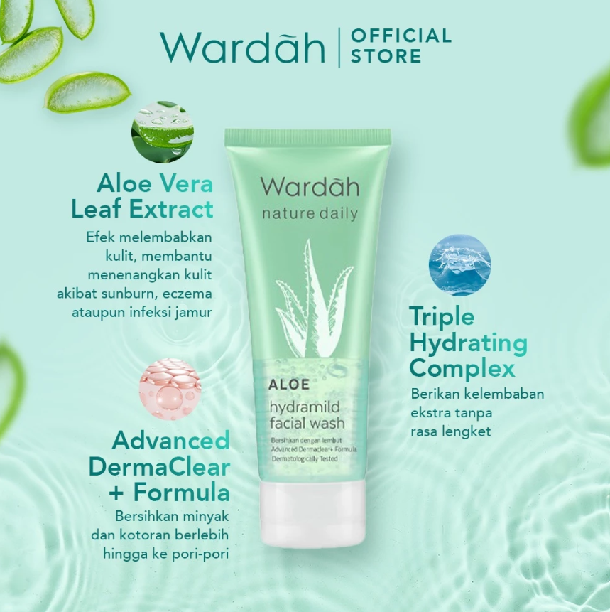 Wardah Nature Daily Aloe Hydramild Facial Wash